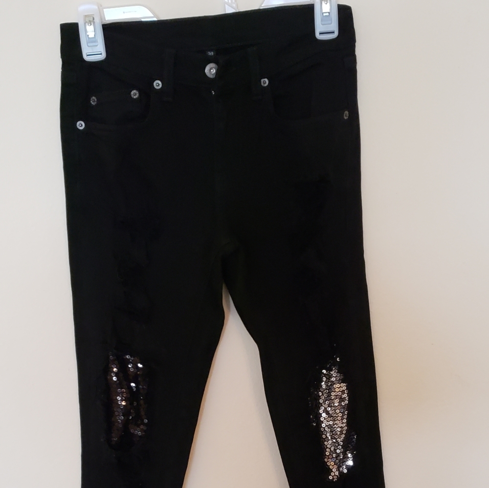 CARMAR- BLACK DEMIN DESTROY JEANS